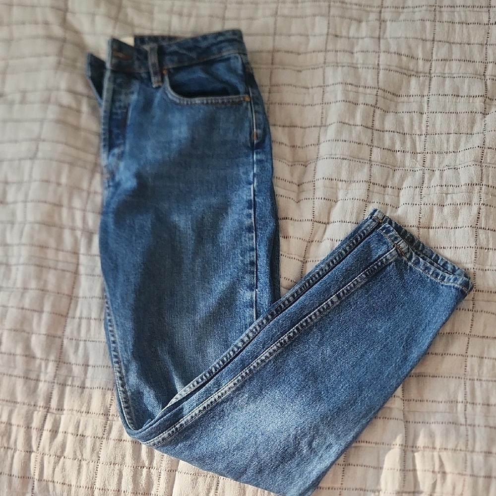 Sezane Denim Classic Blue Straight Leg Jeans 26